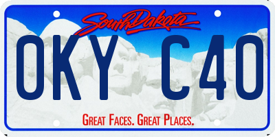 SD license plate 0KYC40