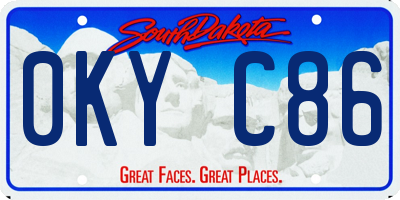 SD license plate 0KYC86