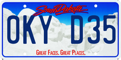 SD license plate 0KYD35
