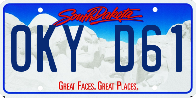 SD license plate 0KYD61