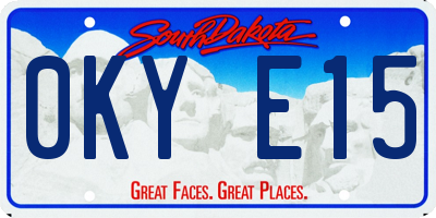 SD license plate 0KYE15