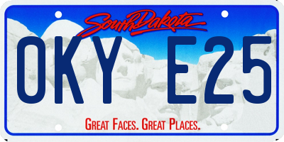 SD license plate 0KYE25