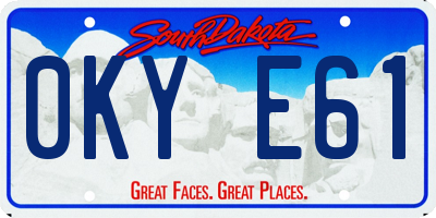 SD license plate 0KYE61