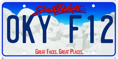 SD license plate 0KYF12