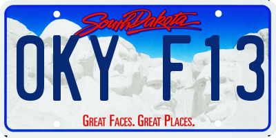 SD license plate 0KYF13