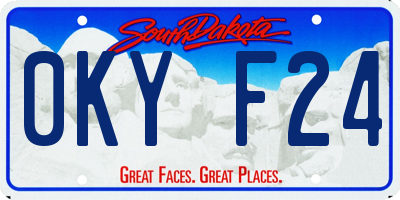 SD license plate 0KYF24