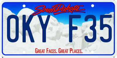 SD license plate 0KYF35