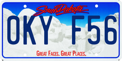 SD license plate 0KYF56