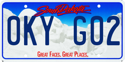 SD license plate 0KYG02