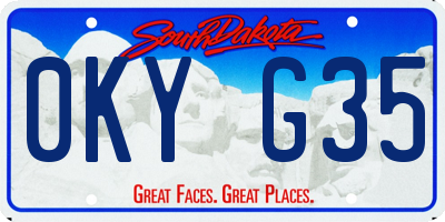 SD license plate 0KYG35