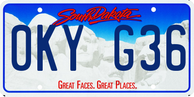 SD license plate 0KYG36