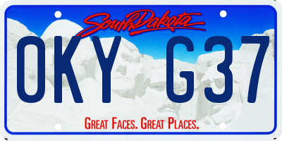 SD license plate 0KYG37