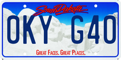 SD license plate 0KYG40