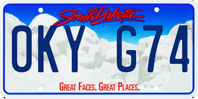 SD license plate 0KYG74