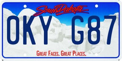 SD license plate 0KYG87