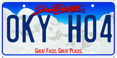 SD license plate 0KYH04