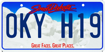 SD license plate 0KYH19