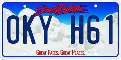 SD license plate 0KYH61