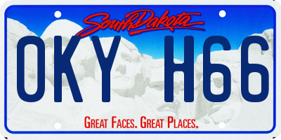 SD license plate 0KYH66