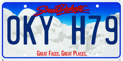 SD license plate 0KYH79
