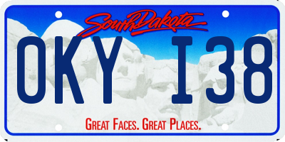 SD license plate 0KYI38