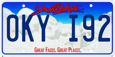 SD license plate 0KYI92