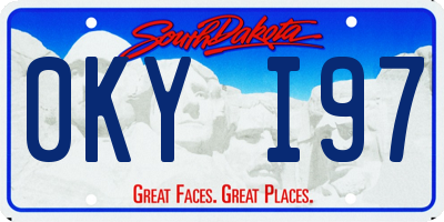 SD license plate 0KYI97