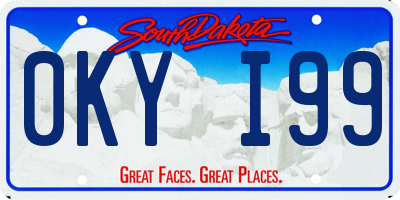 SD license plate 0KYI99