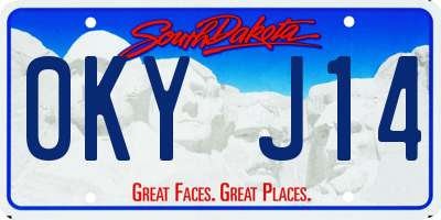 SD license plate 0KYJ14