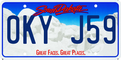 SD license plate 0KYJ59