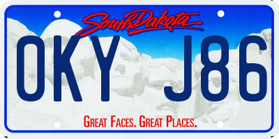 SD license plate 0KYJ86