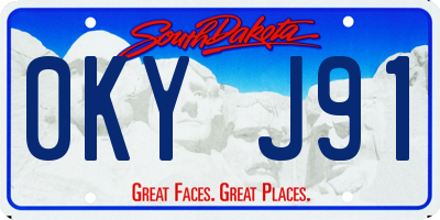SD license plate 0KYJ91