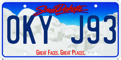 SD license plate 0KYJ93