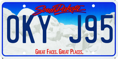 SD license plate 0KYJ95