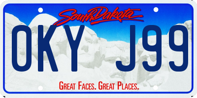 SD license plate 0KYJ99