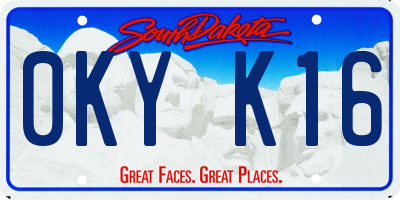 SD license plate 0KYK16