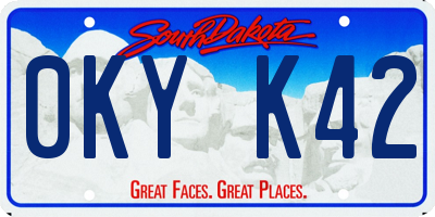 SD license plate 0KYK42