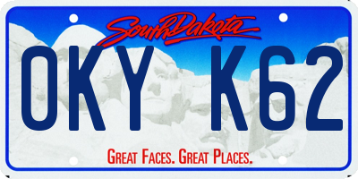 SD license plate 0KYK62