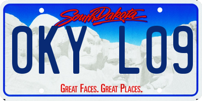 SD license plate 0KYL09