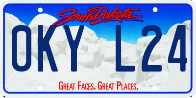 SD license plate 0KYL24