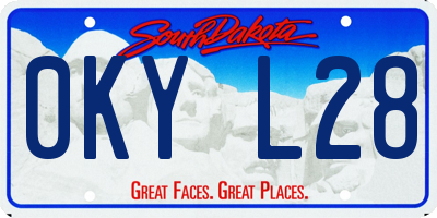 SD license plate 0KYL28