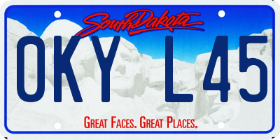 SD license plate 0KYL45
