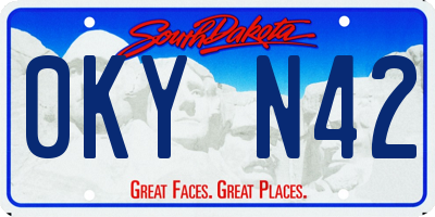 SD license plate 0KYN42
