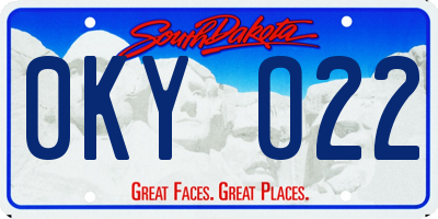 SD license plate 0KYO22