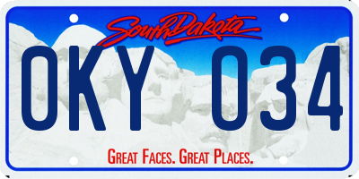 SD license plate 0KYO34