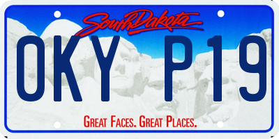 SD license plate 0KYP19
