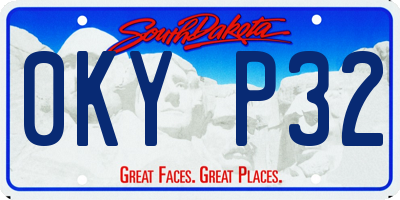 SD license plate 0KYP32