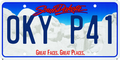 SD license plate 0KYP41