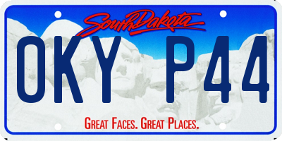 SD license plate 0KYP44