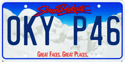SD license plate 0KYP46